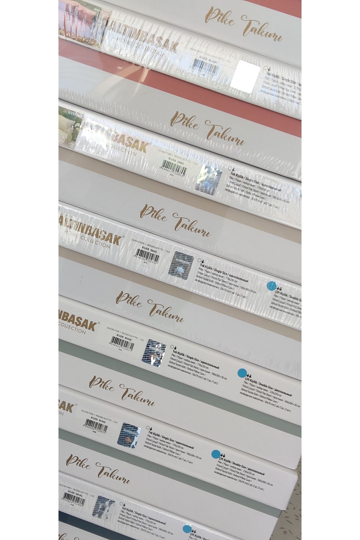 RİVER 4 PARÇA ÇİFT KİŞİLİK PİKE (230X250), FITTD. ÇARŞAF , YASTIK KILIFI TAKIMI %100 PAMUK