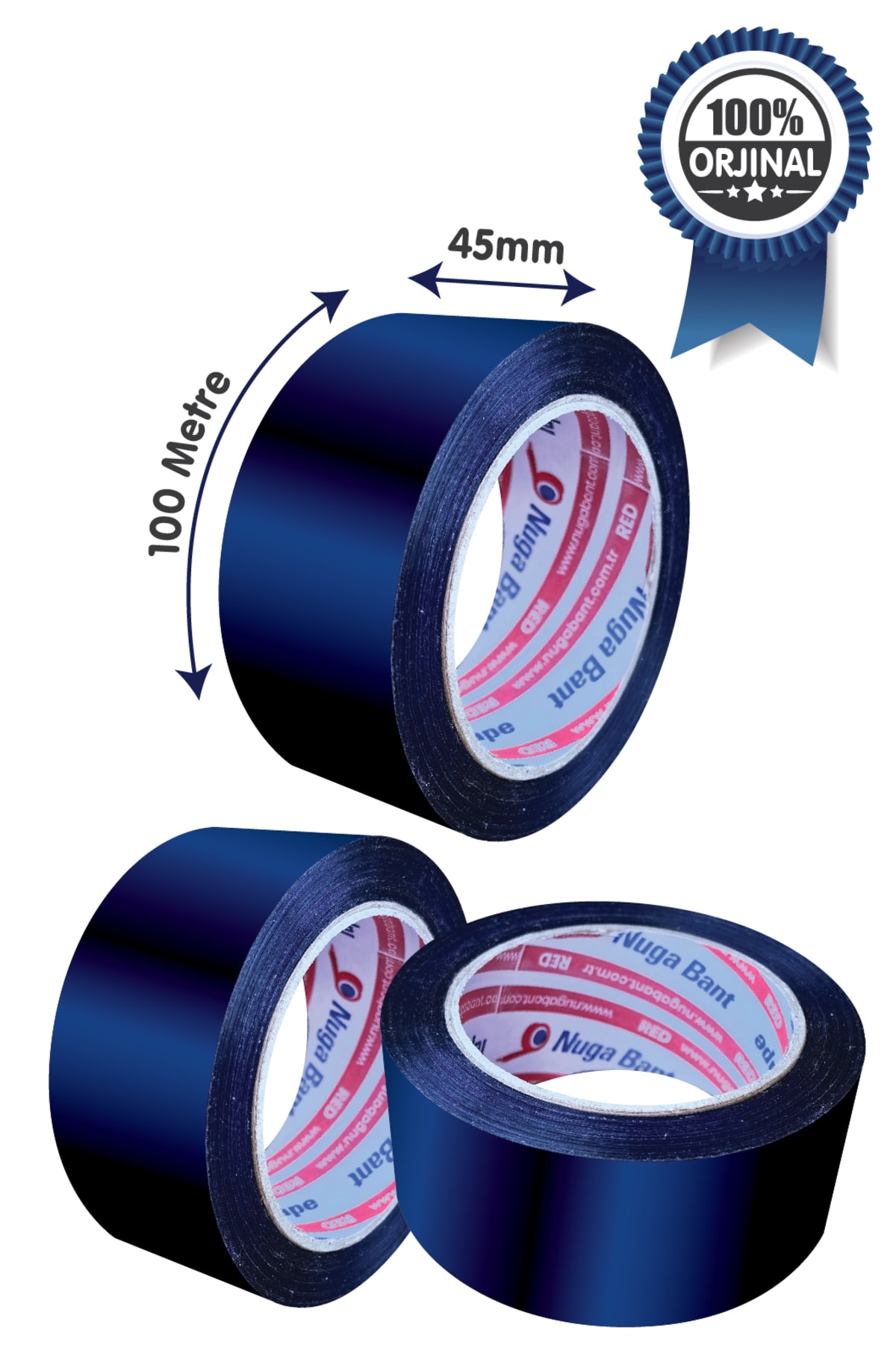 Lacivert Hotmelt Yapışkanlı Koli Bandı 45x100 - Güçlü, Dayanıklı Ve Hızlı Yapışan Ambalaj Bandı
