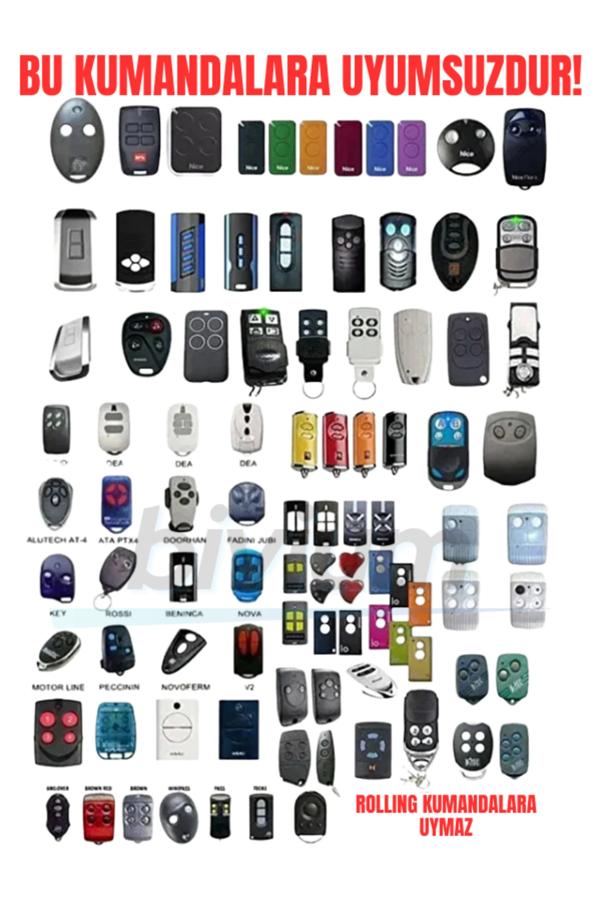 AKILLI KODLANABİLİR VE KOPYALANABİLİR OTOPARK BARİYER GARAJ KUMANDASI 433 MHZ SARI