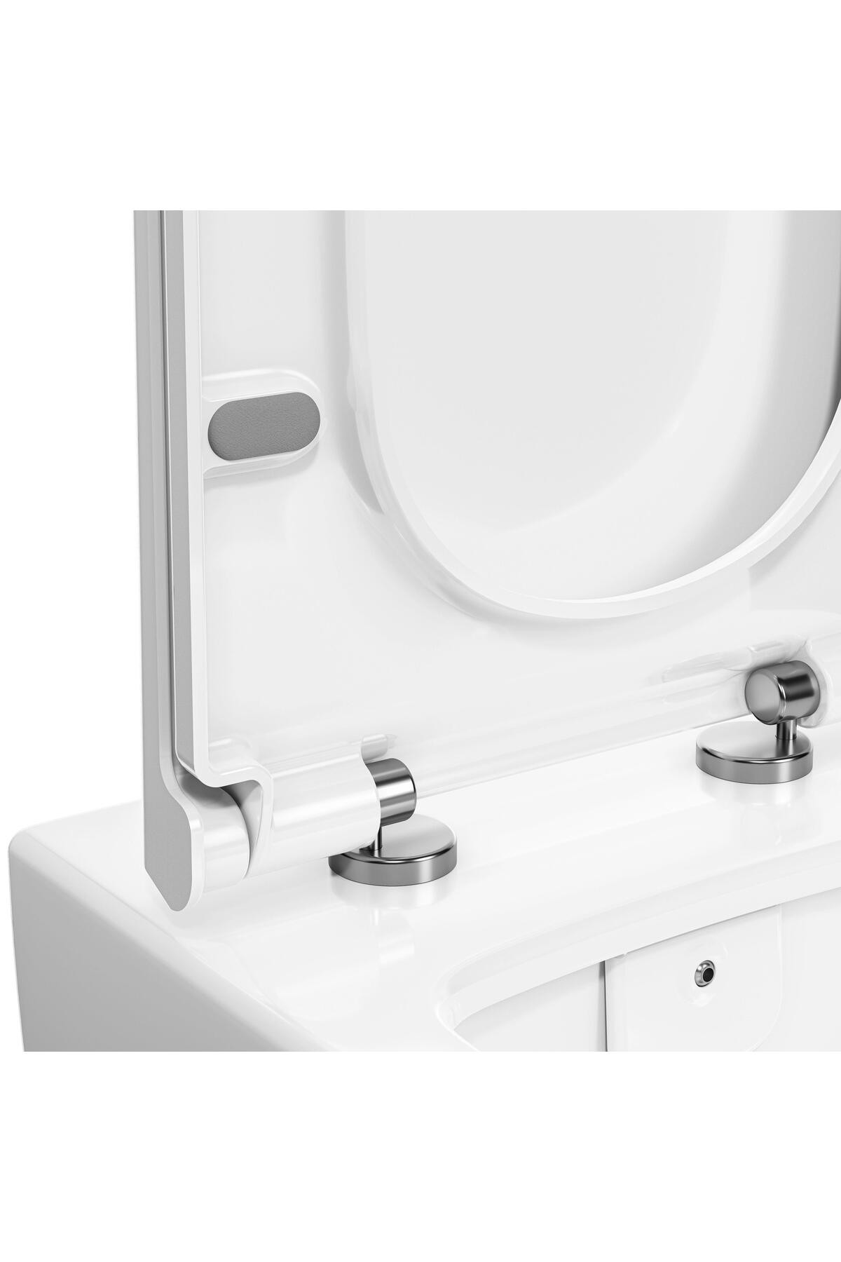 Metropole Slim Etkili Soft Klozet Kap.Byz-kly çık. 132-003R009 Beyaz Yavaş Kapanır Kolay Çıkar