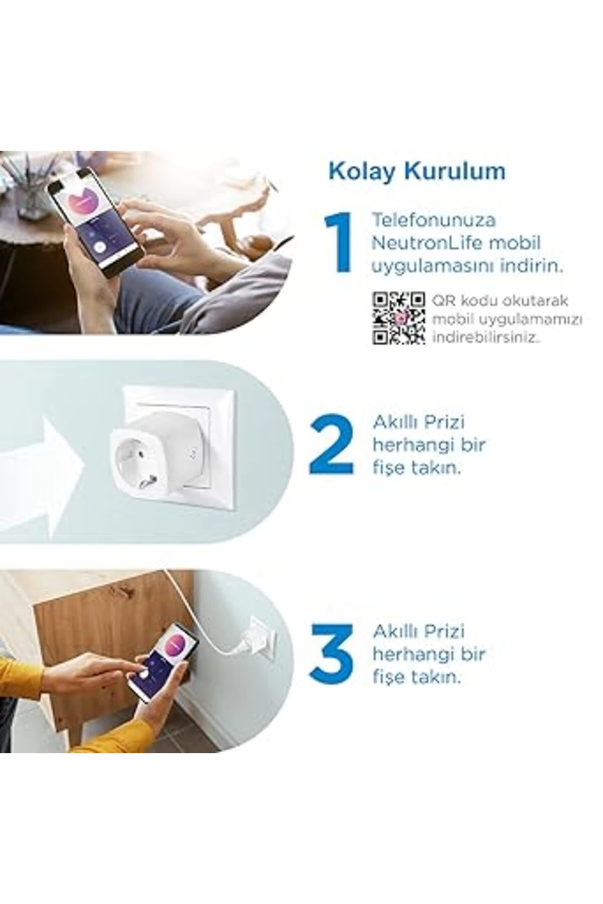 Wi-Fi 16 A Akıllı Tekli Akım Korumalı Priz