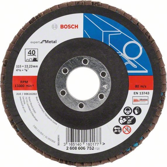 BOSCH 115 Mm 40 K Expert For Metal Flap Disk 2608606752