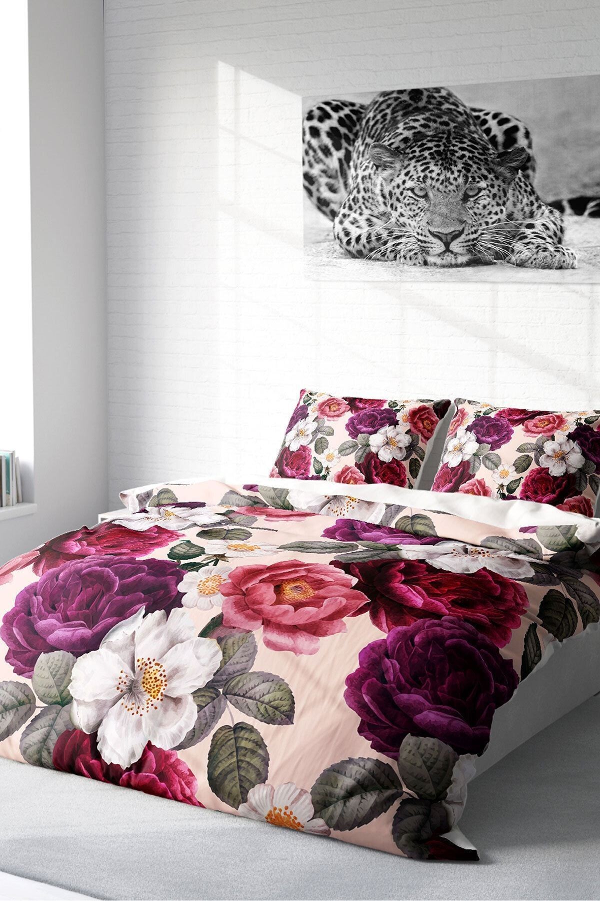 Nevresim Takımı %100 Doğal Pamuk Çift Kişilik 3d Digital Flower Dream