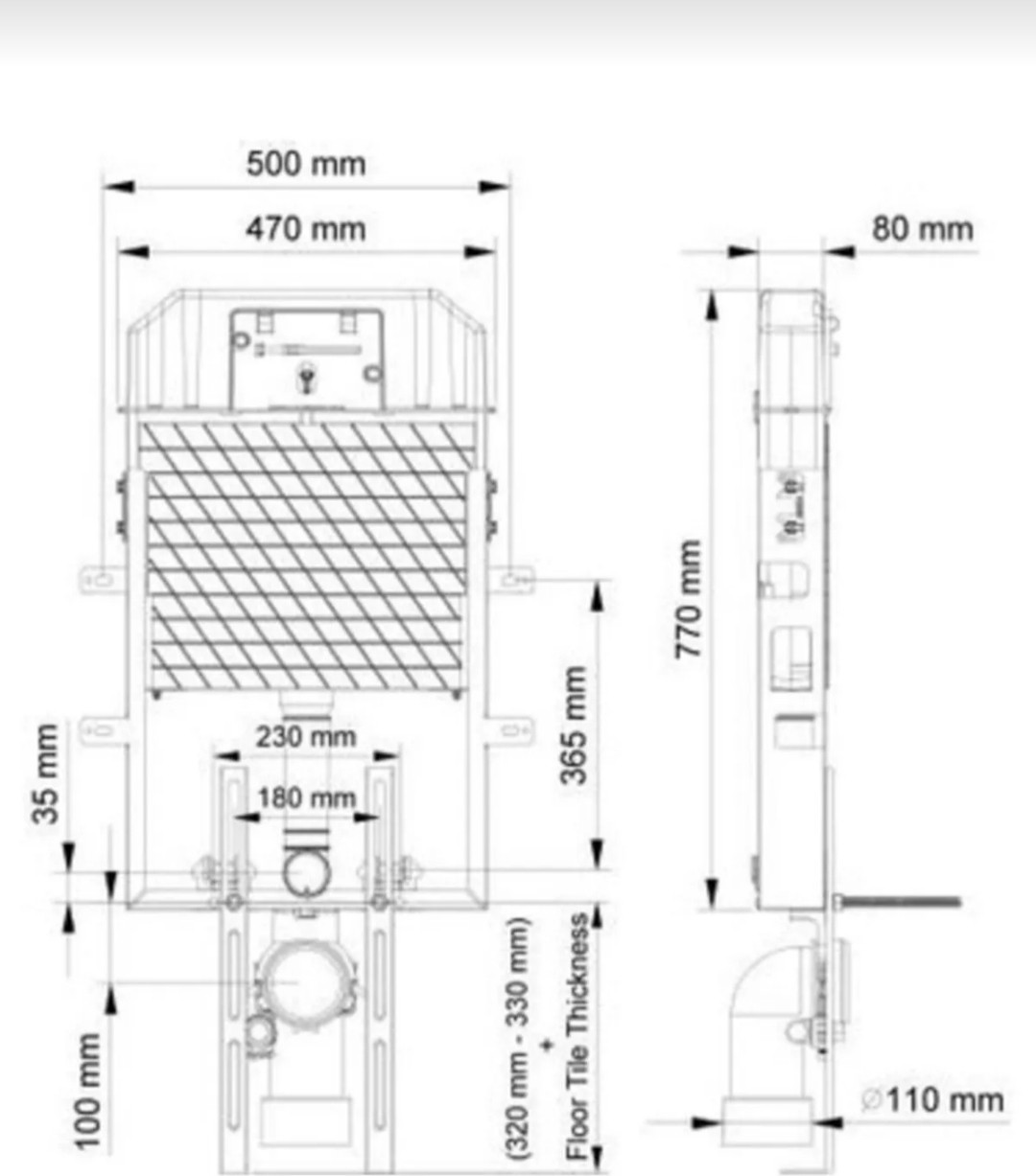 Slim 80 Gömme Rezervuar + Panel