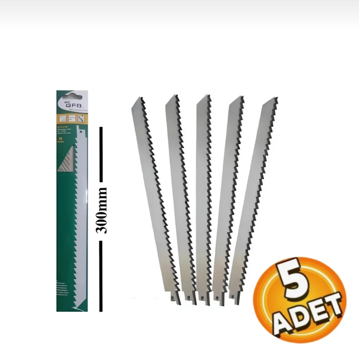 S1211K Kemik Kesme Tilki Kuyruğu Bıçağı 300 mm (5 Adet)