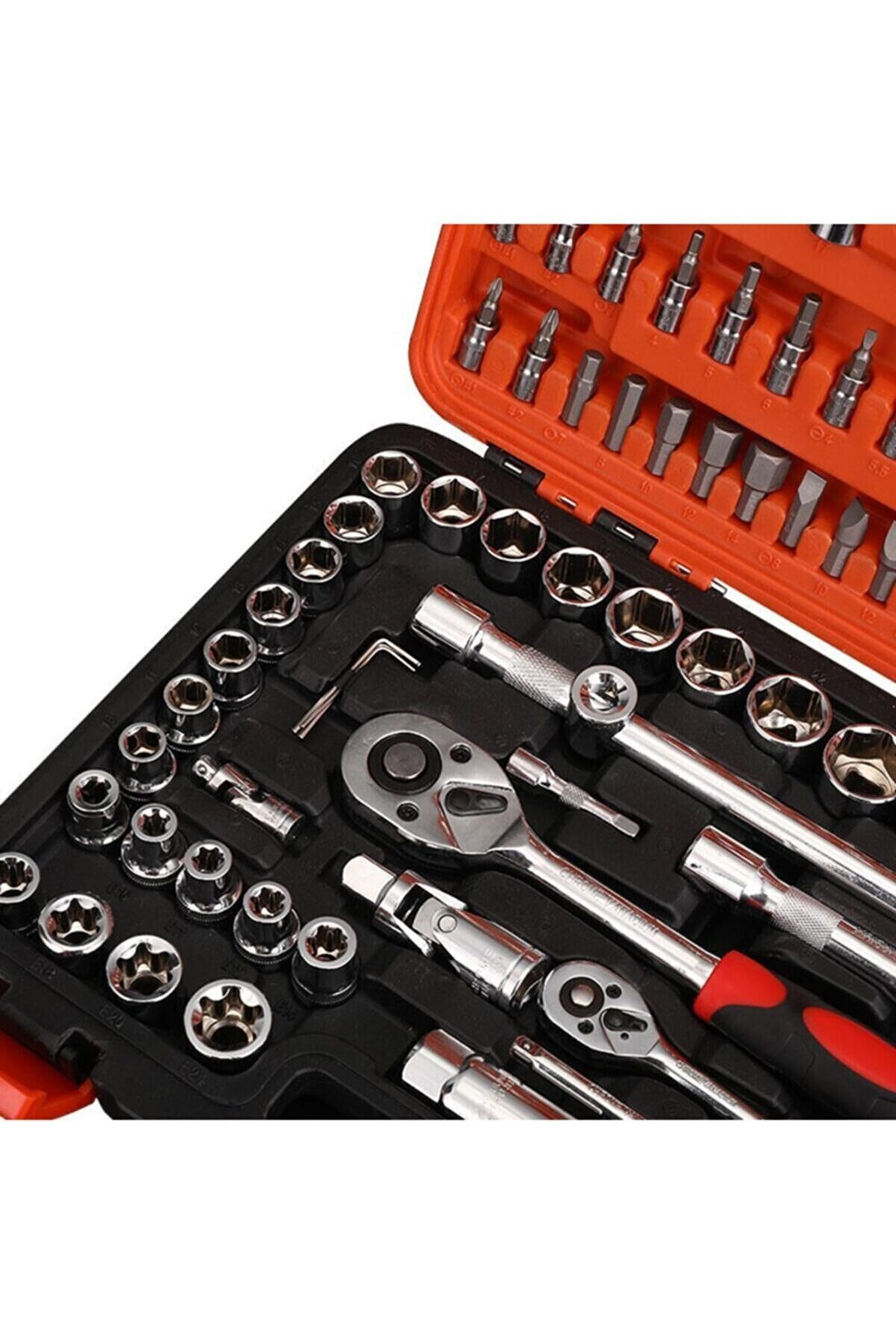 108 Pcs Crv Çeliği Profesyonel Parlak Lokma Takımı 1/2-1/4 (108 Parça)