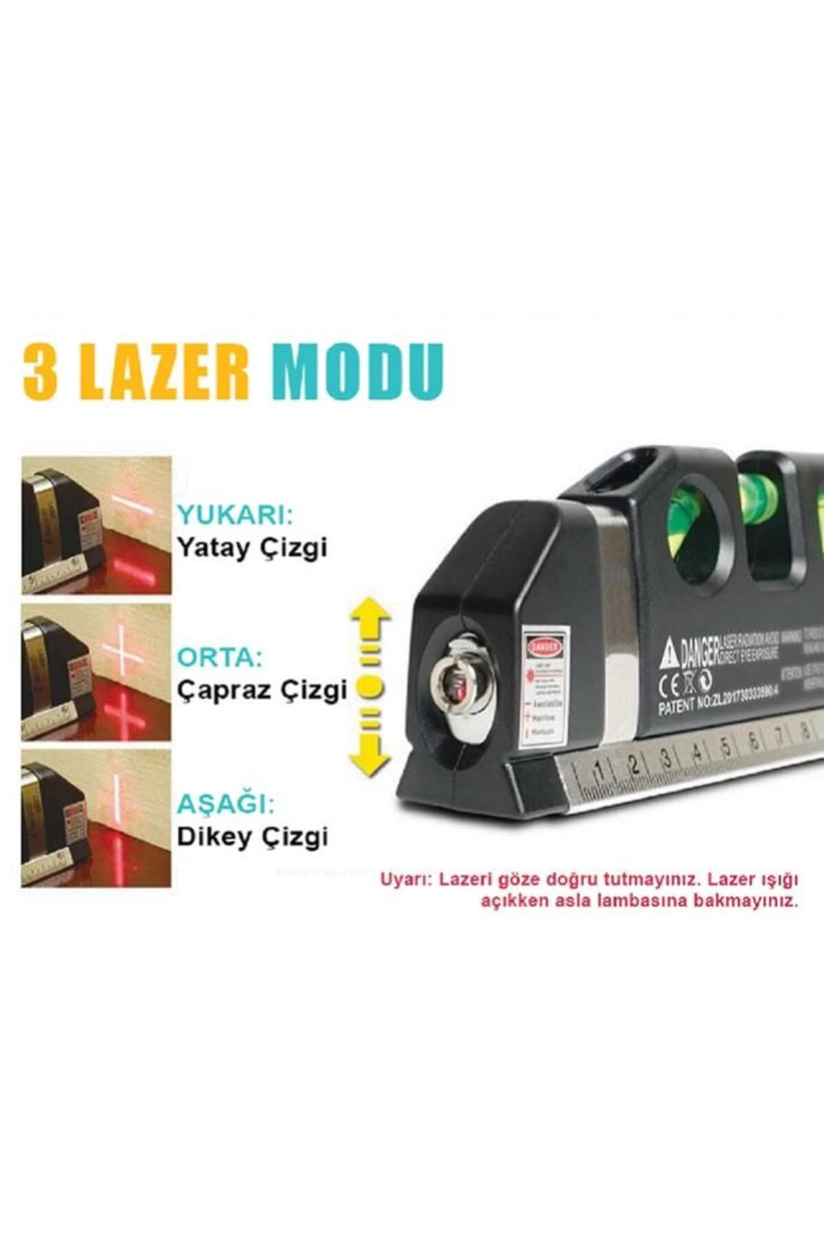 PD-161C Lazerli Metre Su Terazili 4in1