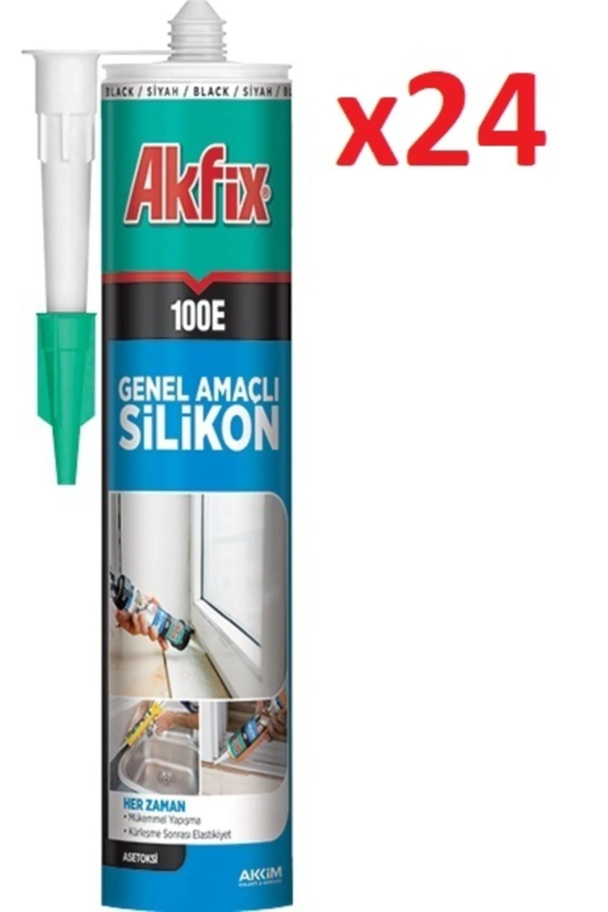 100e Genel Amaçlı Silikon 280 Ml Beyaz (1 Koli - 24 Adet)