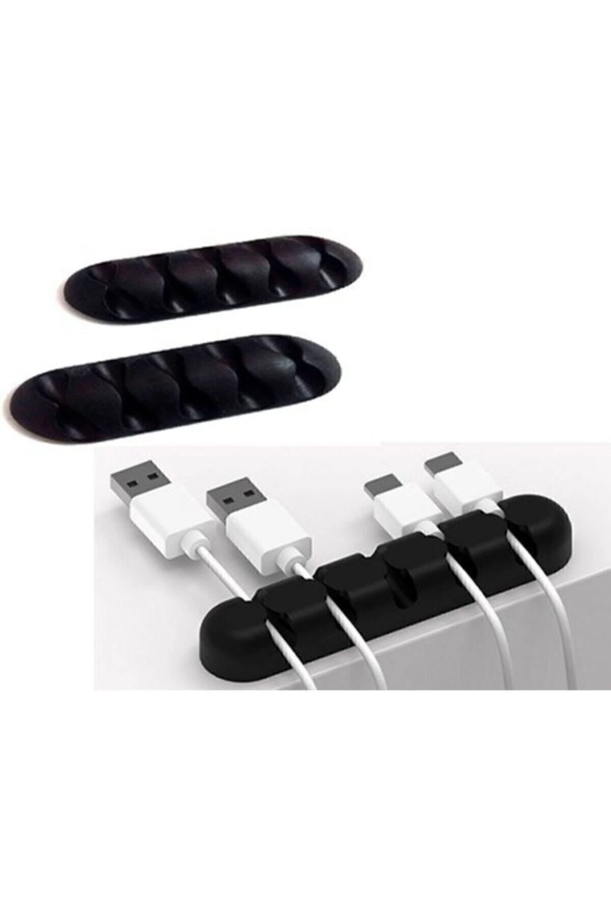 Masa Kenarı 5 Kanallı Kablo Tutucu 2 Adet