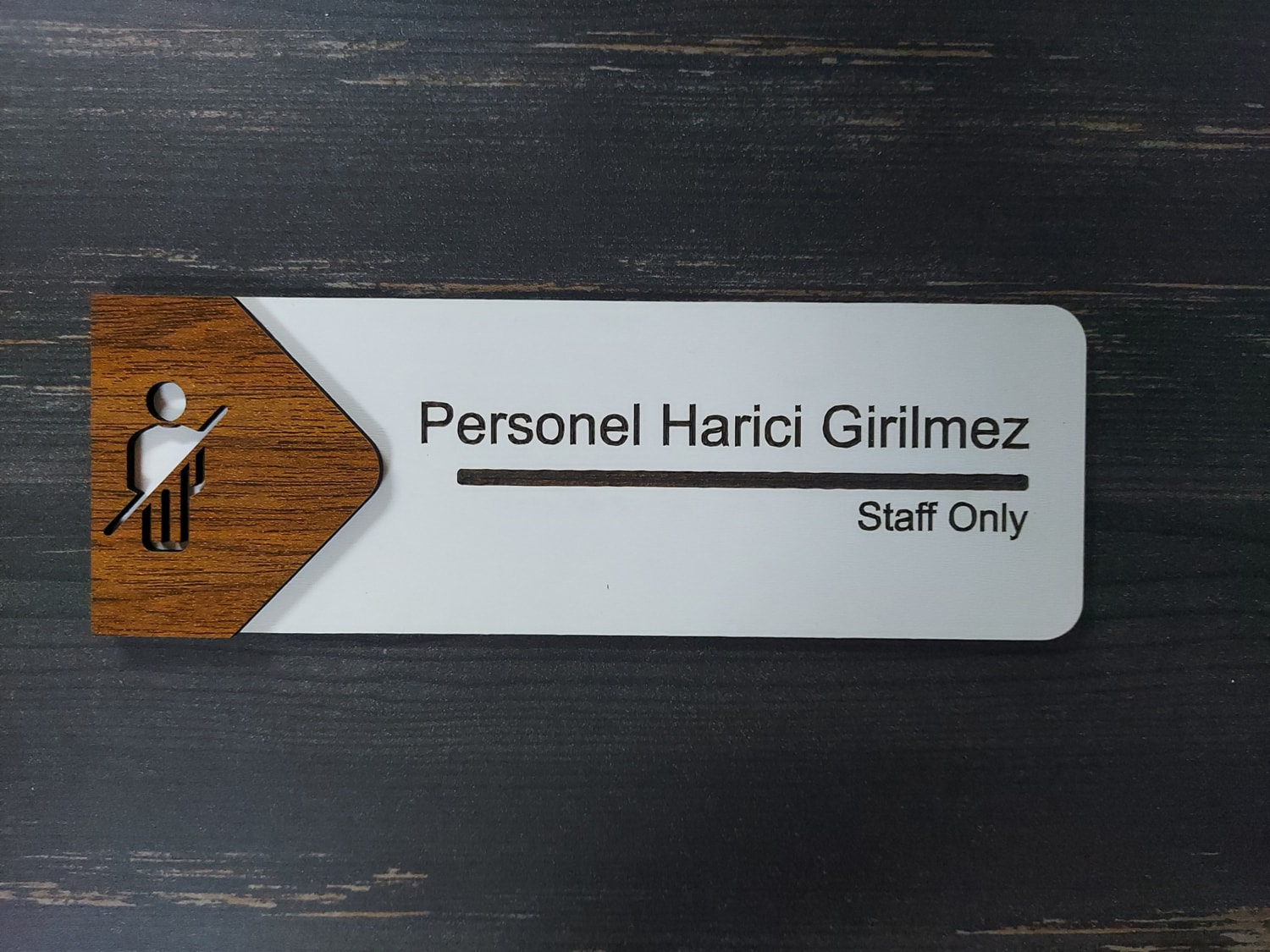 Personel Harici Girilmez Ofis Oda Kapı İsimliği Yönlendirme Tabelası Levhası Kişiselleştirilebilir