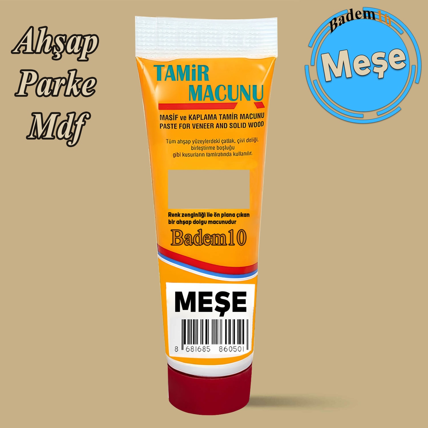 Ahşap Parke Tamir Macunu Meşe Mobilya Dolgu Çatlak Çizik Giderici 200 gr Kullanıma Hazır Macun