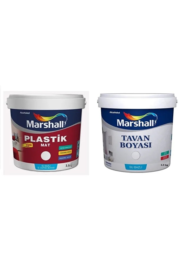 Plastik Mat Su Bazlı Silinebilir Duvar Boyası Antrasit Gri 2.5 Lt Tavan Boyası Beyaz 3.5 Kg
