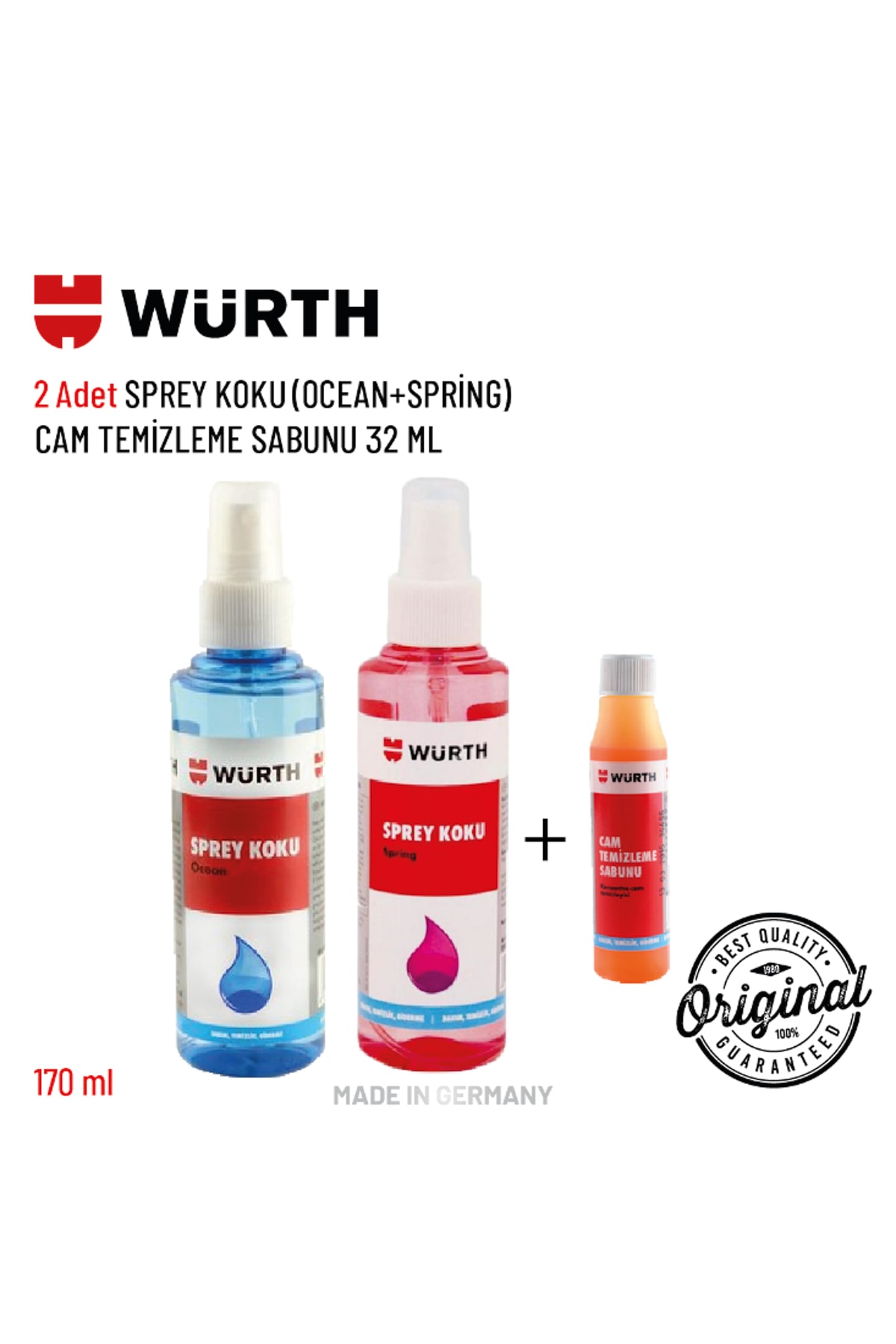 SPREY KOKU SETLERİ (OCEAN+SPRİNG)+ CAM TEMİZLEME SABUNU 32 ML