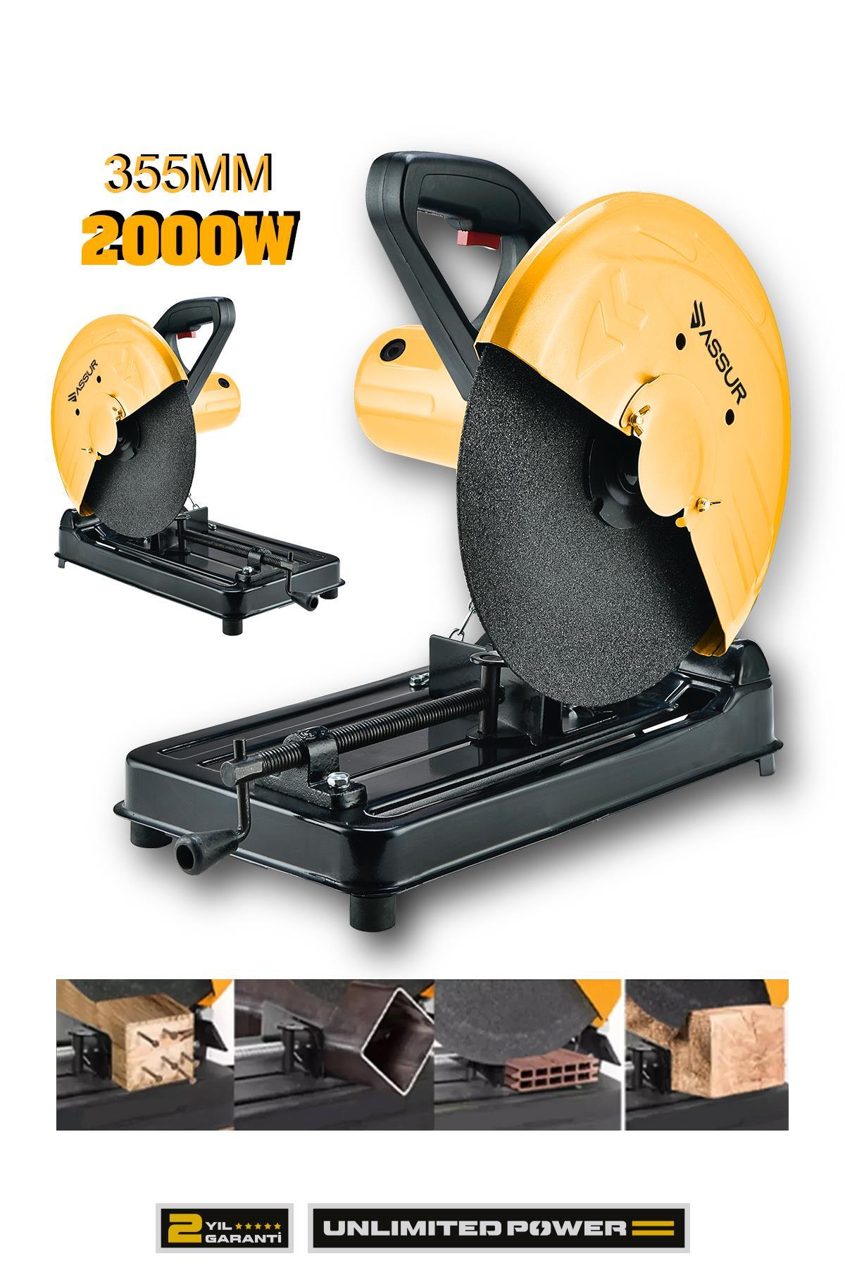 2000w Bakır Sargılı Metal Şanzıman 355 Mm Profil Metal Kesme Makinesi