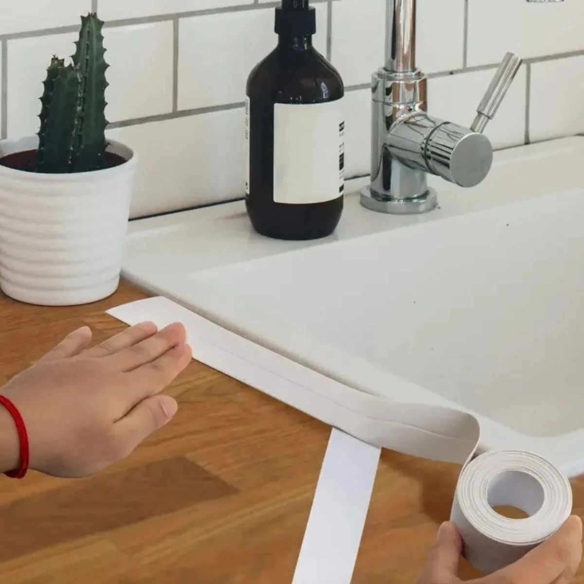 Su Sızdırmaz Banyo Mutfak Lavabo Küvet Izolasyon Şerit Bant,lavabo Kenar Bandı 3.2 mt x 38 mm