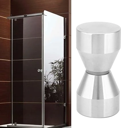 Duş Kapısı Topuzları - Tek Delikli Kapı Kolu 304 Paslanmaz Çelik Cam Kapı Kolu Yuvarlak Çekmece Kulpları Cam Çekmece Topuzları Kapı Çekme Kolu