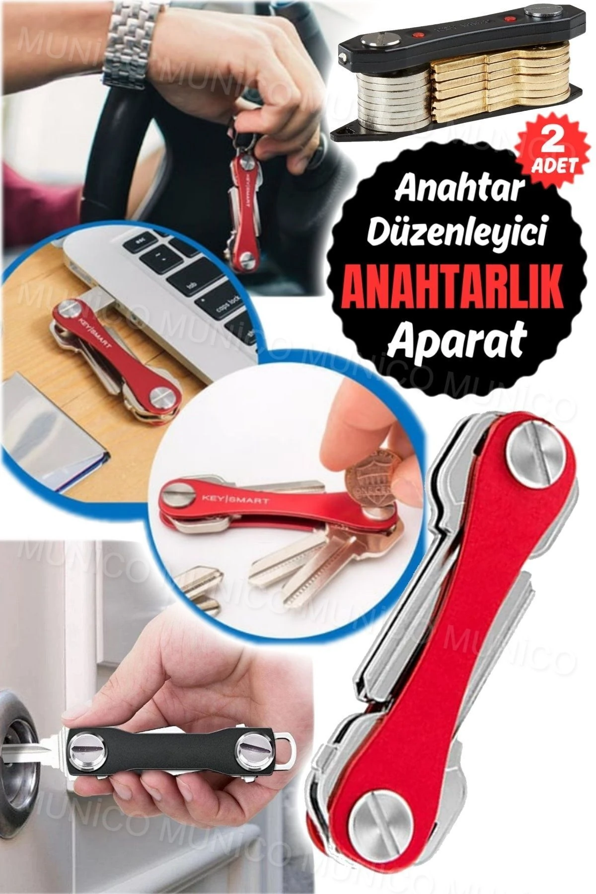 2 Adet Akıllı Anahtarlık Clever Key – Anahtarlarınızı Tek Noktada Toplayın ve Pratik Kullanımı