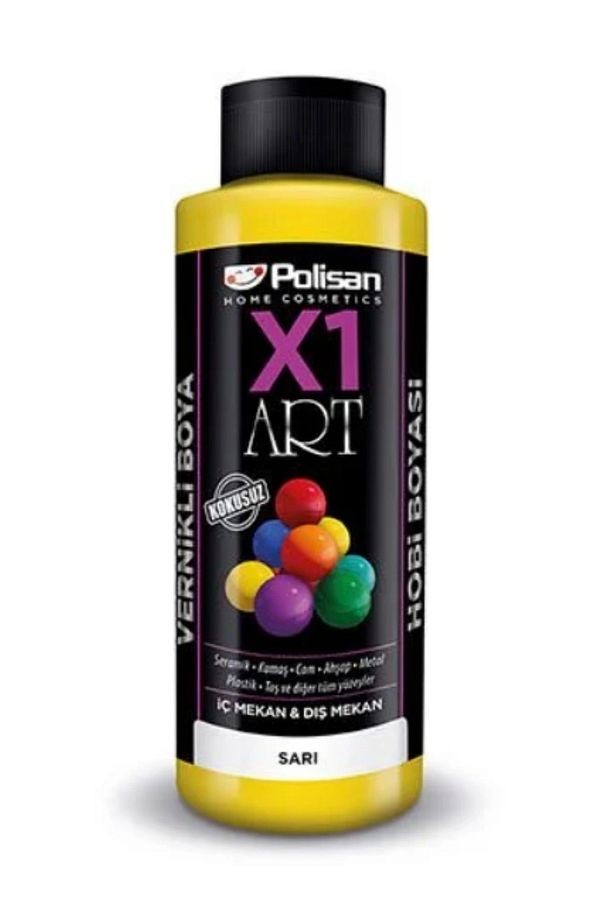 X1 Art Vernikli Sarı Hobi Boyası 120 Ml