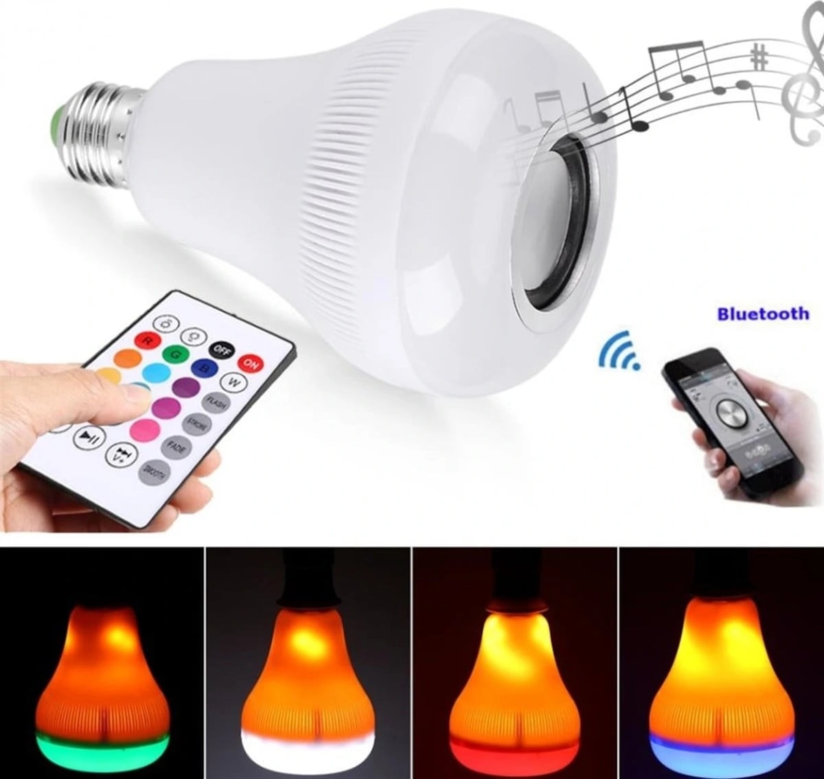 Kumandalı Bluetooth Hoparlör Ampul Ld-37 (5047)