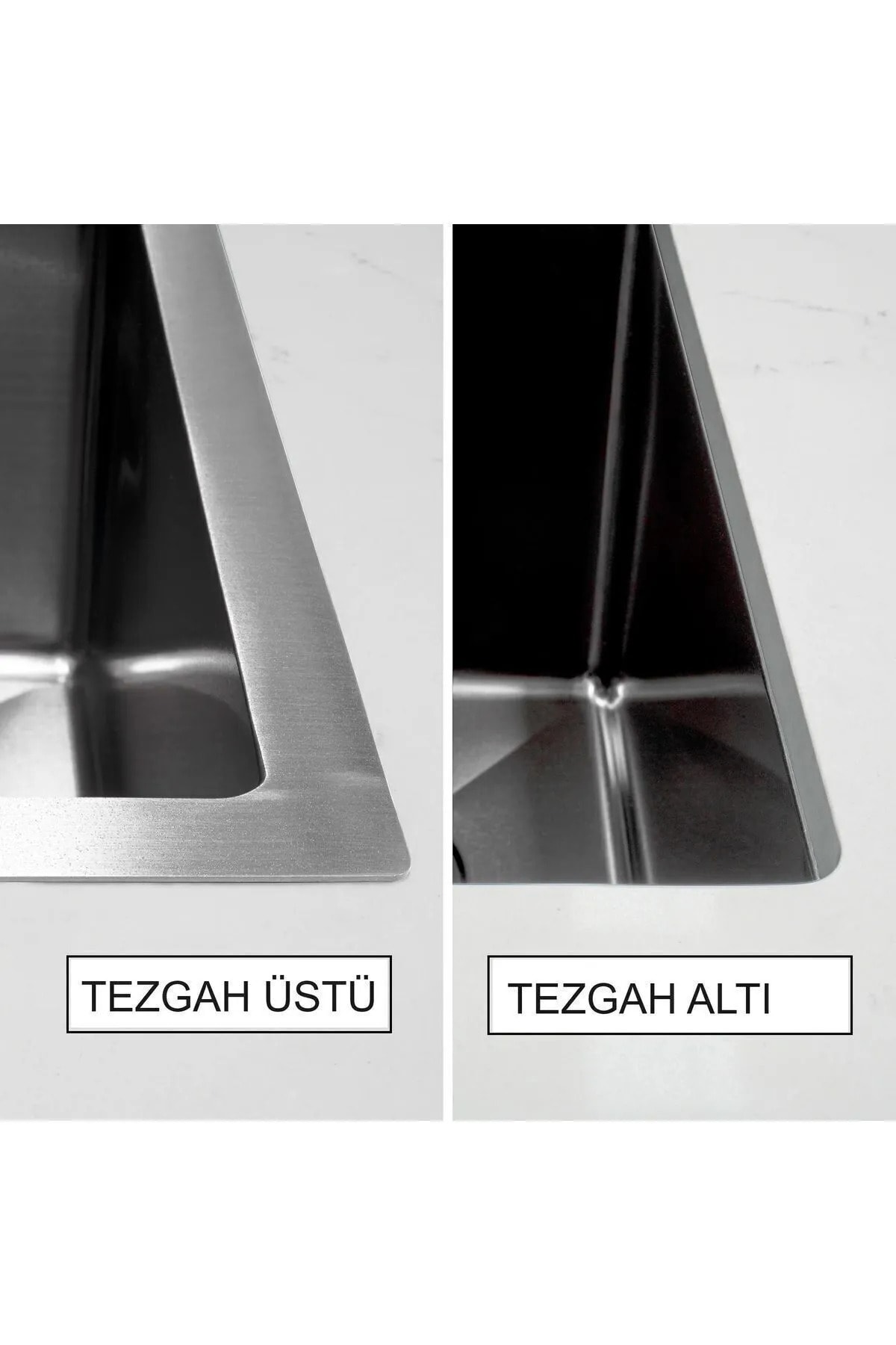 Inox (40×50 cm) Paslanmaz Çelik Evye, Mutfak Lavabosu, Yalıtımlı