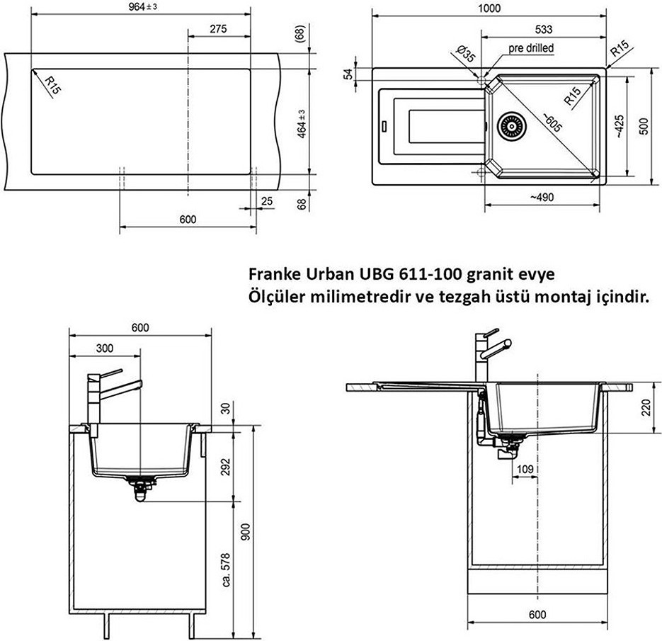 Urban Ubg 611-100 Granit Evye, Avena, 100X50CM