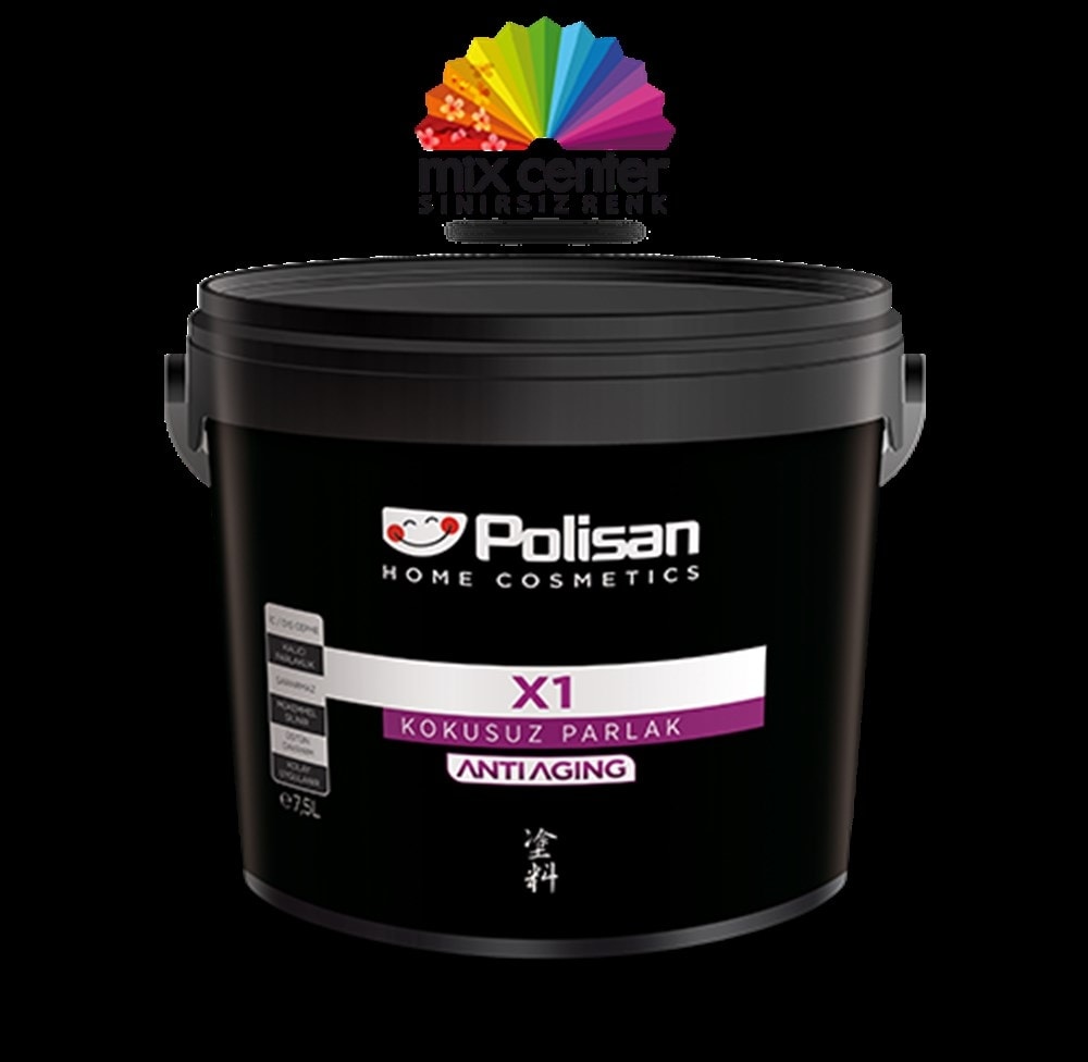 POLİSAN X1 Kokusuz Parlak Beyaz Ahşap Metal Boyası 2,5 Litre
