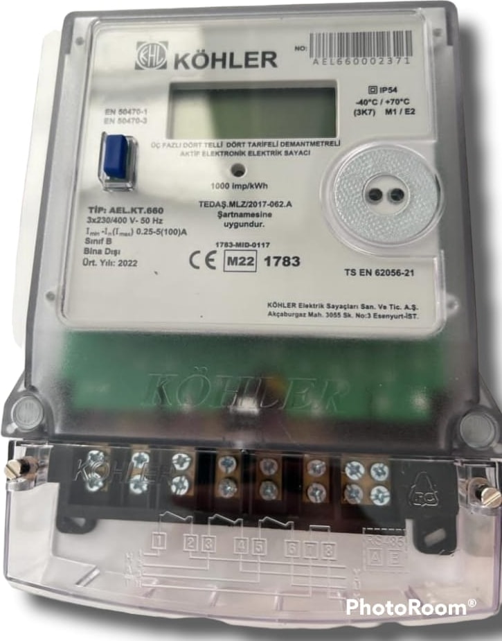 Trifaze Elektronik Elektrik Sayacı