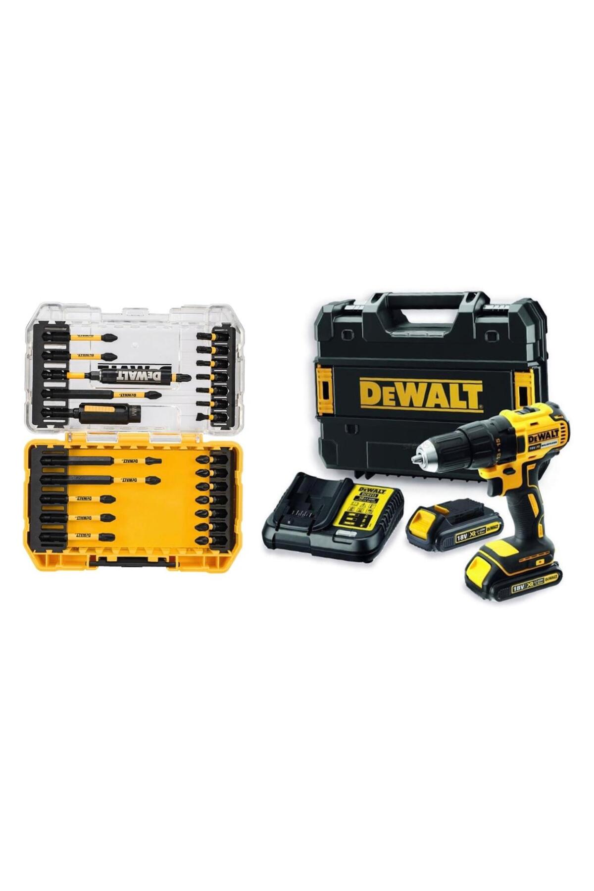 DEWALT DCD777S2T 18V 1.5 AH KÖMÜRSÜZ DARBESİZ VİDALAMA + 25 PARÇA DEWALT BİST UÇ SETİ