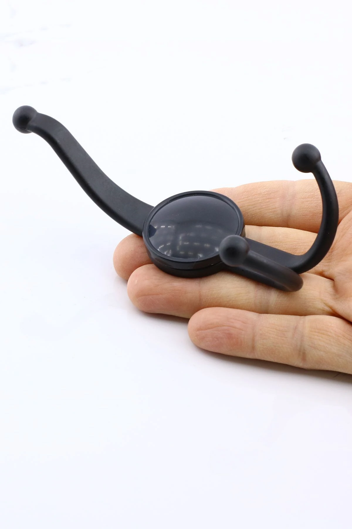 Boncuk Portmanto Askı Vestiyer Duvar Dolap Elbise Askısı Siyah Metal Mobilya Kapı Askılığı Askılık