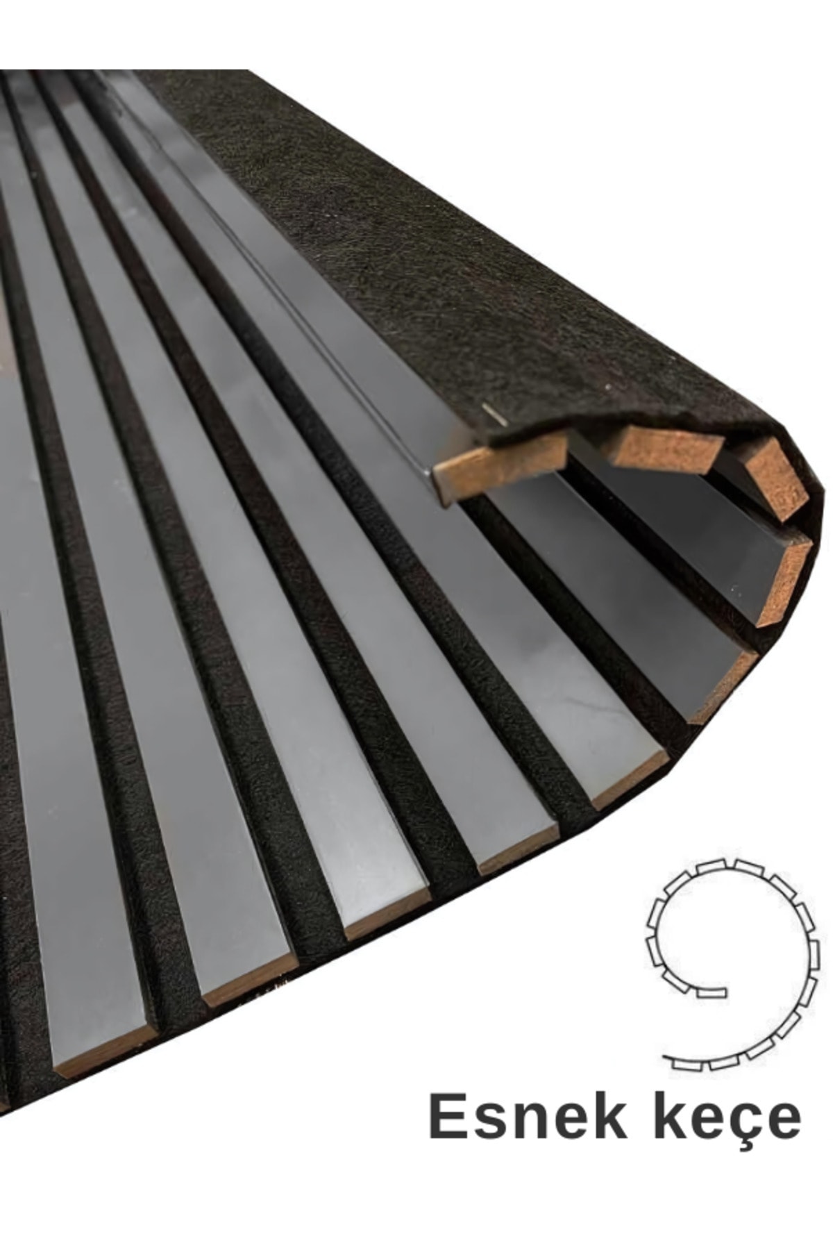 Mdf Ahşap Akustik Duvar Paneli 60 X 275 Cm - ANTRASİT