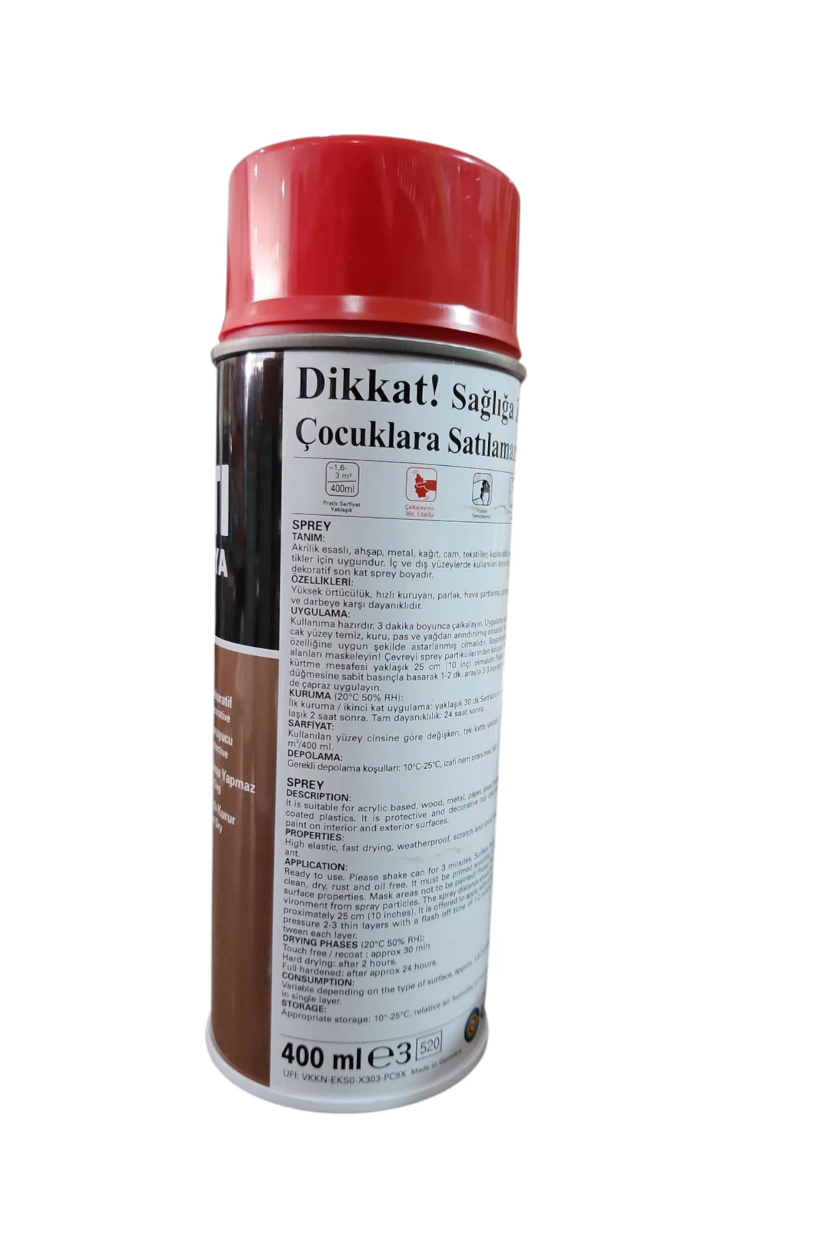 CASATİ SPREY BOYA S320 DÜZ KIRMIZI  400 ml