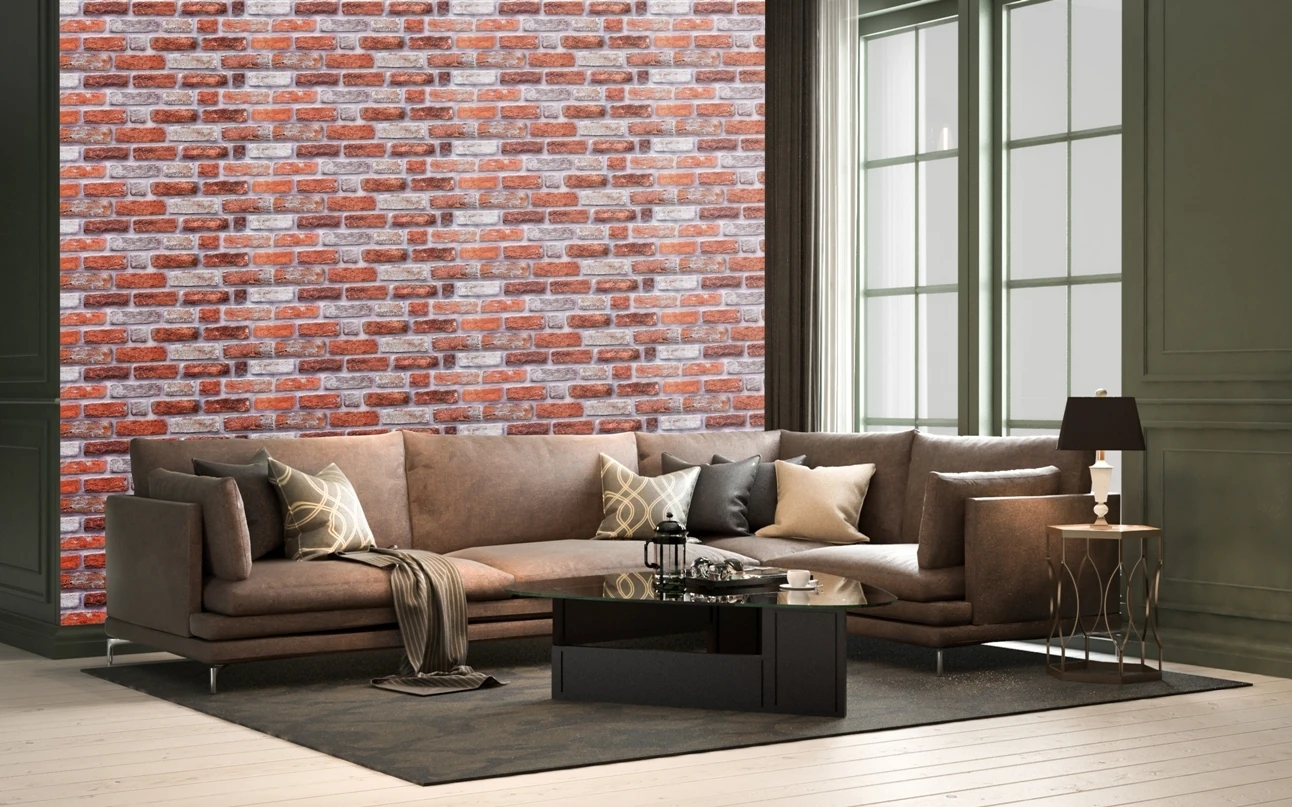 5 Adet (2,5m2) x Tuğla Desenli 3 Boyutlu Renkli Strafor Köpük Duvar Kaplama Paneli (BR-545)