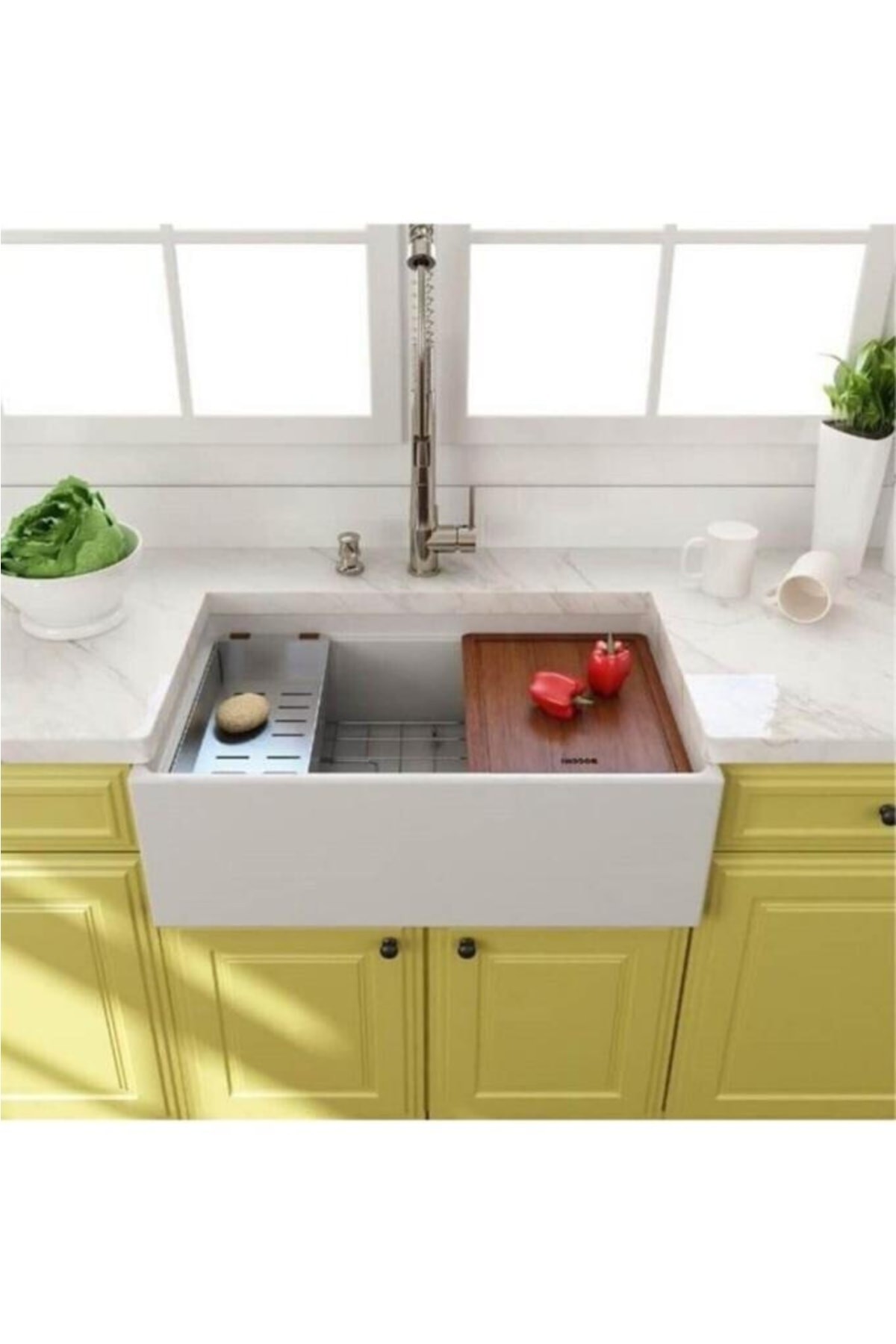 Lavello Mutfak Eviyesi Parlak Beyaz 60cm 1137-001-0120