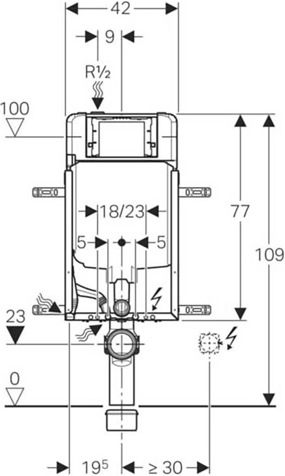 Gömme Rezervuar Sigma 8 cm - Kombifix 110.792.00.1