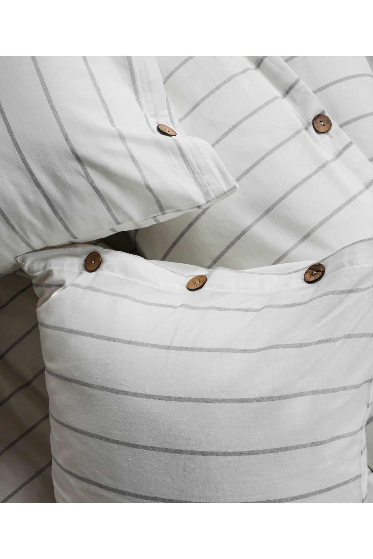 Cotton Collection Tek Kişilik Çizgili Nevresim Seti Rayuna
