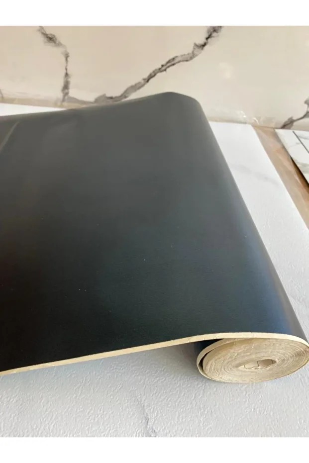 45cm x 10 Metre 1 Adet Rulo Yapışkanlı Antrasit Mutfak Duvar ve Yer Kaplama Folyosu Kağıdı