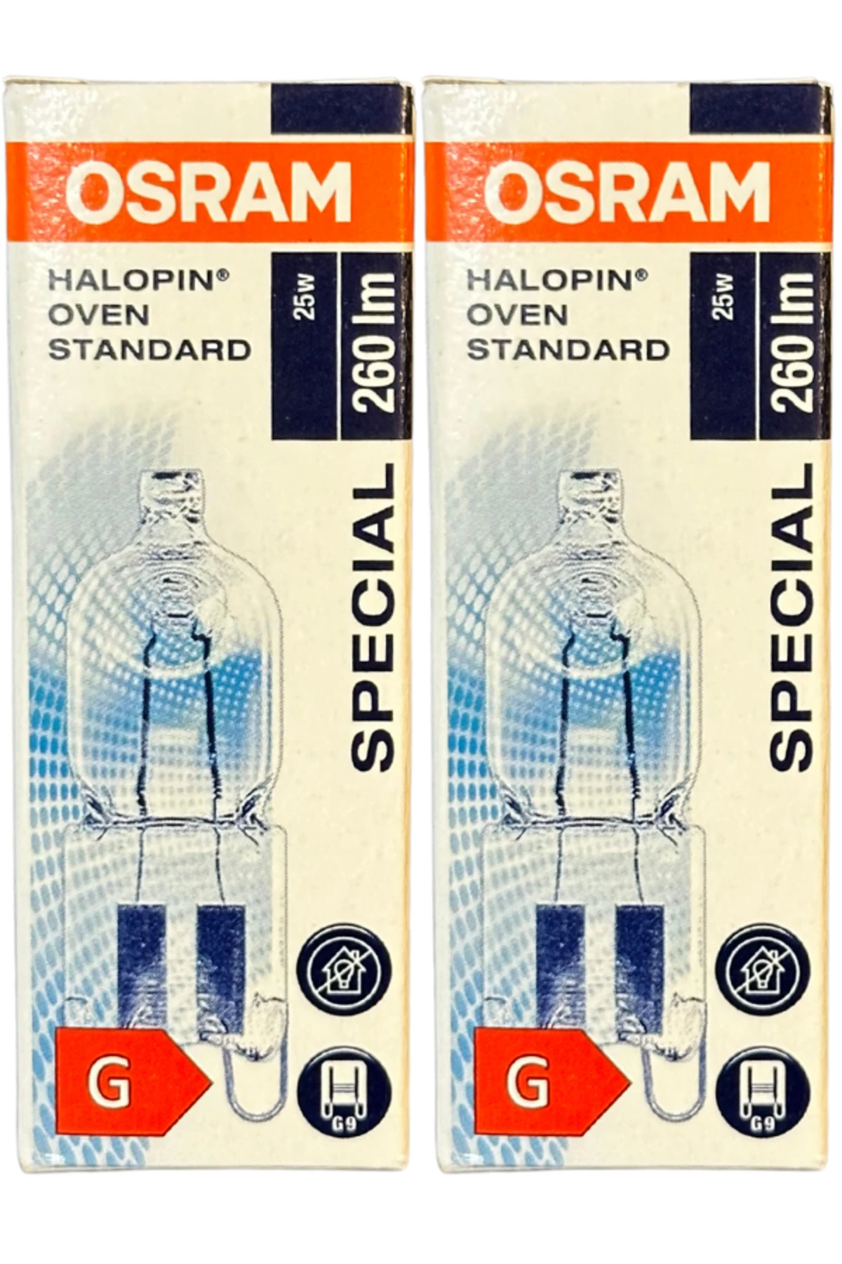 Halopin Oven 25W 2700K (Sarı Işık) G9 Duylu Halojen Fırın Ampulü (2 Adet)