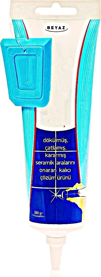 Beyaz Derz Dolgusu - Lavabo Küvet Fayans Derzi Kalemi 380GR Spatula Hediyeli
