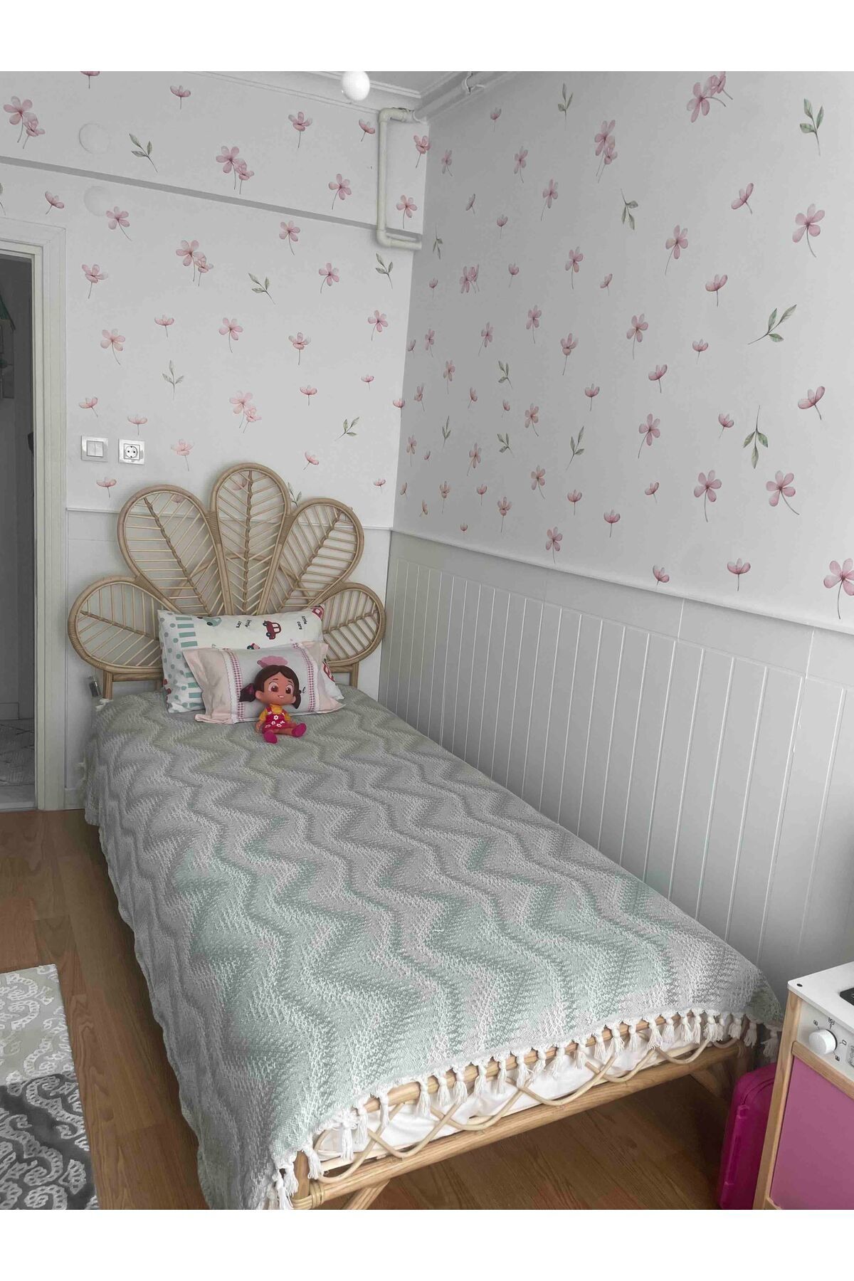 Mdf Cnc Işlemeli Dekoratif Boyanabilir Duvar Paneli , İskandinav Duvar Paneli , Duvar Çıtası(54X103)