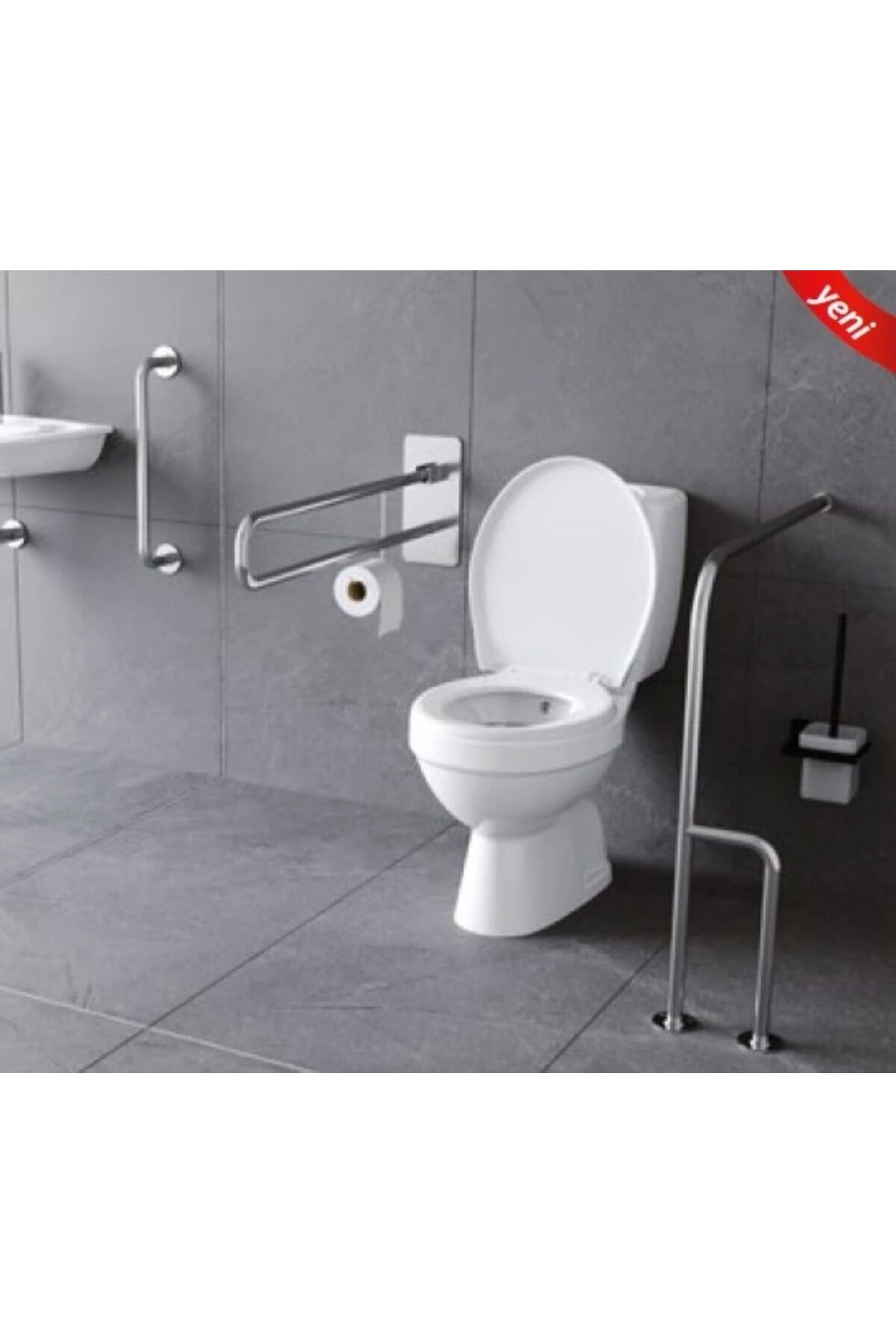 Bedensel Engelli Lila Takım Klozet(klozet, rezervuar,iç takım,kapak)