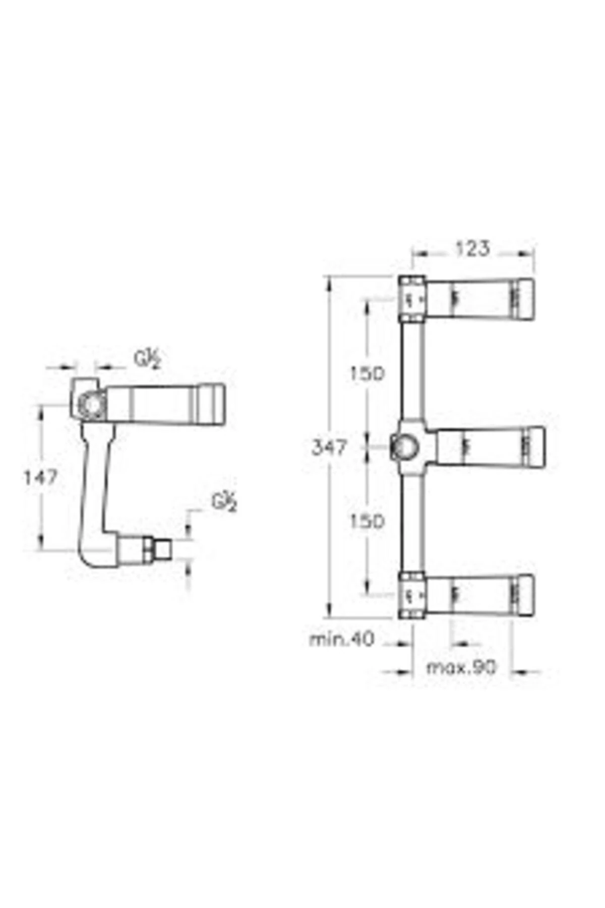 A40834 Juno Ankastre Banyo Bataryası Sıva Altı Grubu