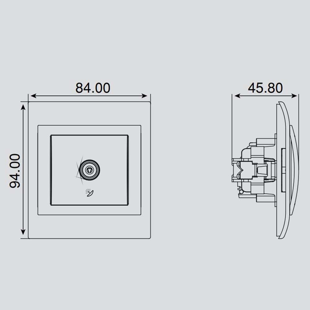 Panasonic Thea Blu Uydu Prizi F Konnektörlü Sonlu Mekanizma WBTM04585NC-TR