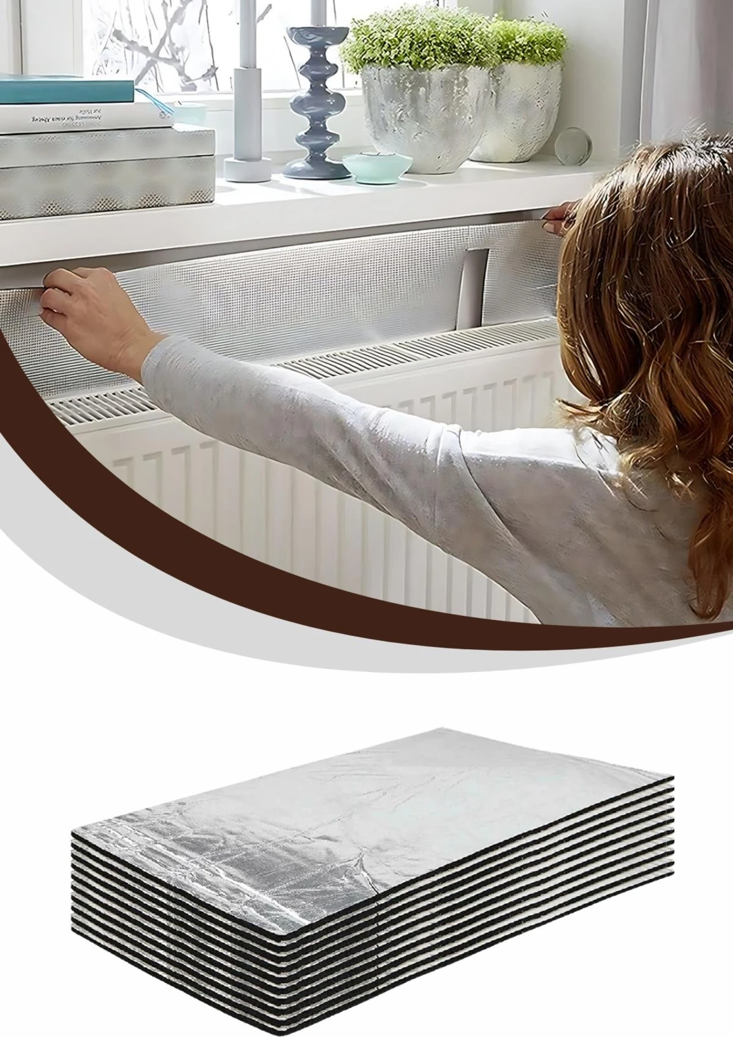 9 Adet Kalorifer Radyatör Arkalığı Petek Arkası Isı Tasarruf Yalıtım Izolasyon Yansıtıcı Levhası