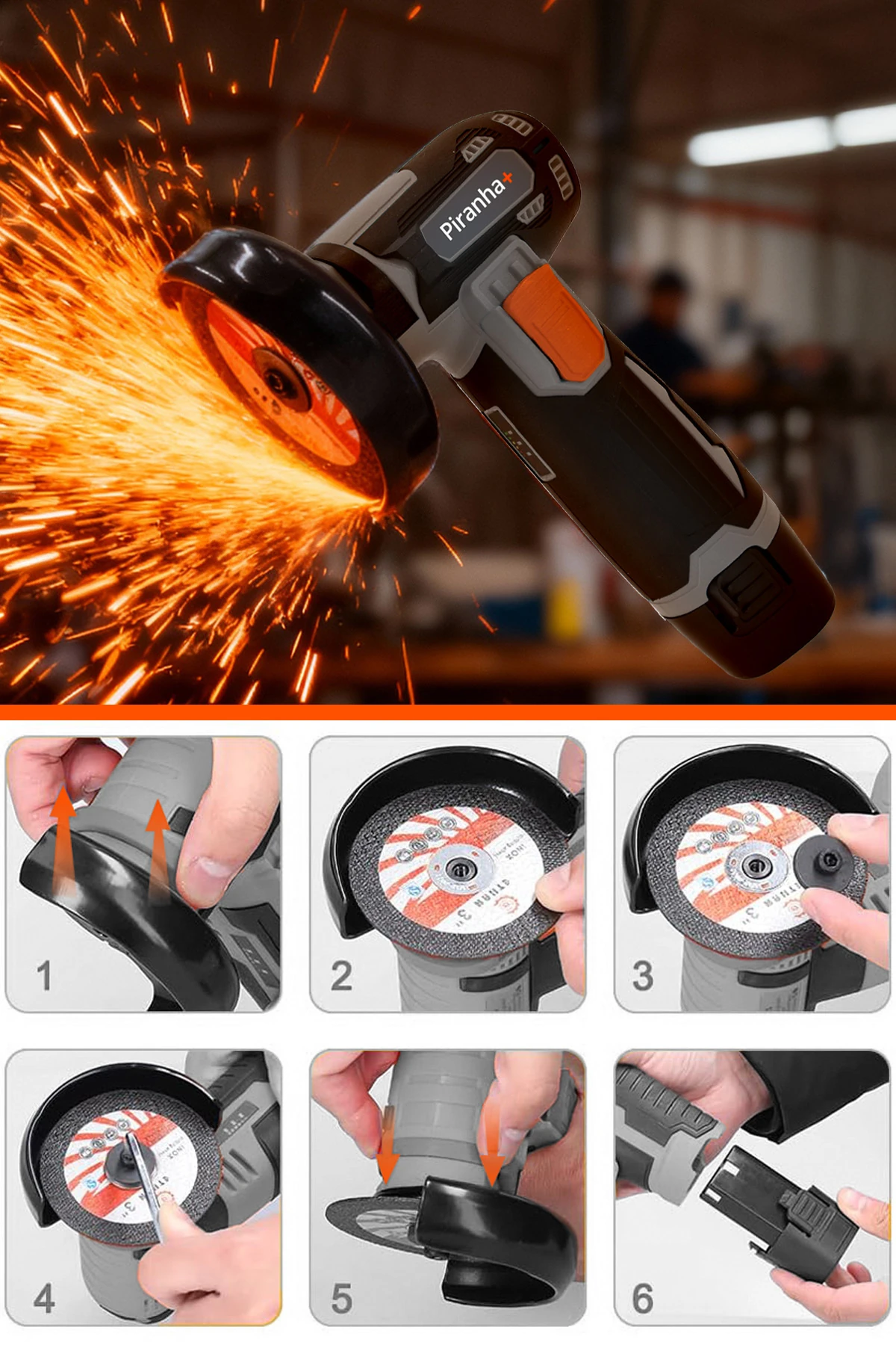 PAG-4121 Şarjlı Avuç Taşlama | 12V Güçlü Motor, 76 mm Disk, Kompakt ve Taşınabilir Tasarım