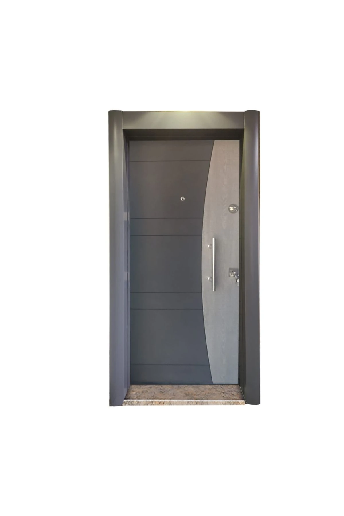 Antrasit Çelik Kapı Daire Kapısı Gizli Ayarlı Tırnaklı Sistem Hemen Teslim