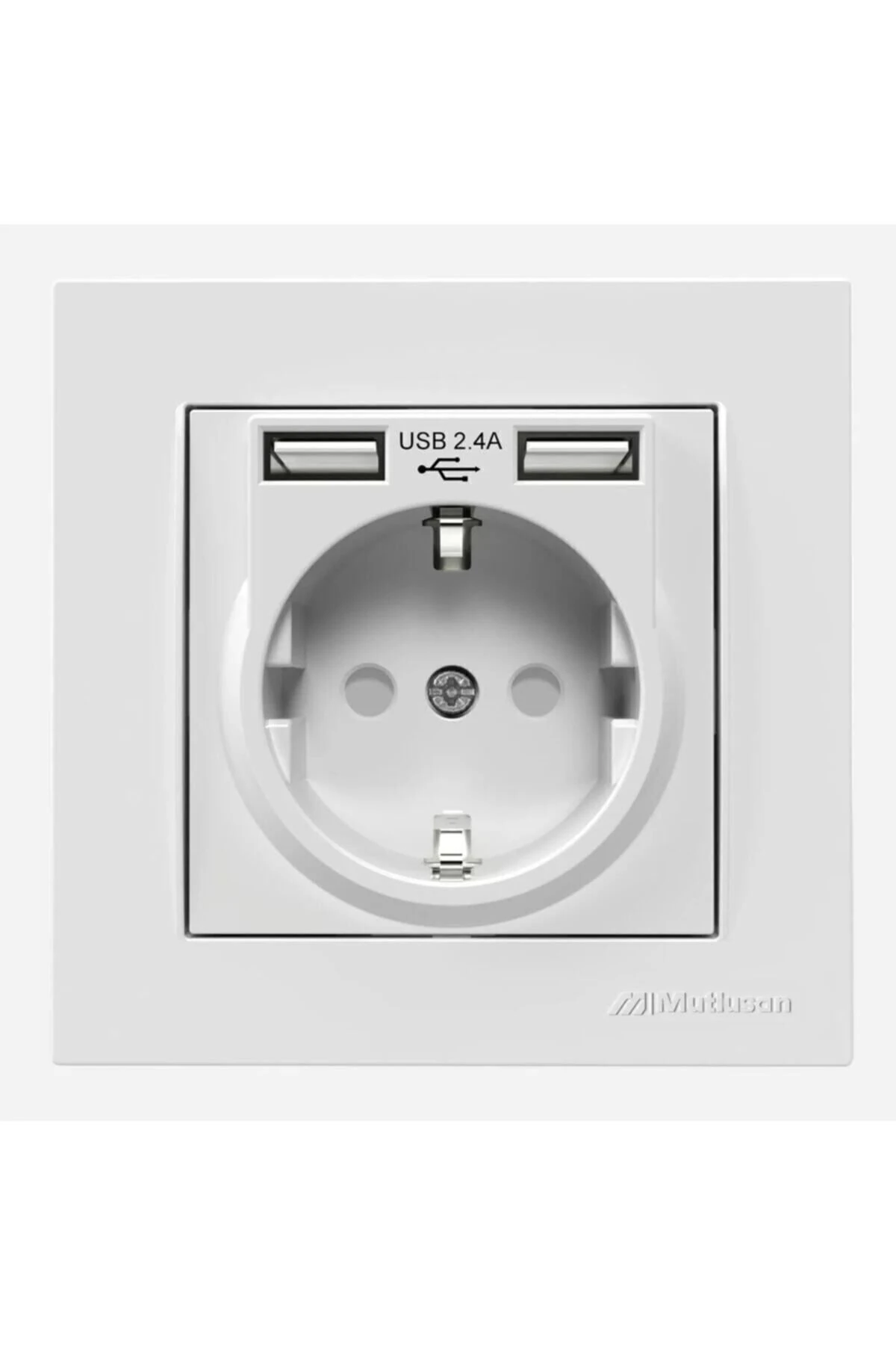 Çift Usb Girişli Topraklı Priz (2.4A HIZLI ŞARJ ÇOCUK KORUMA) ( 2 Adet Fiyatıdır )