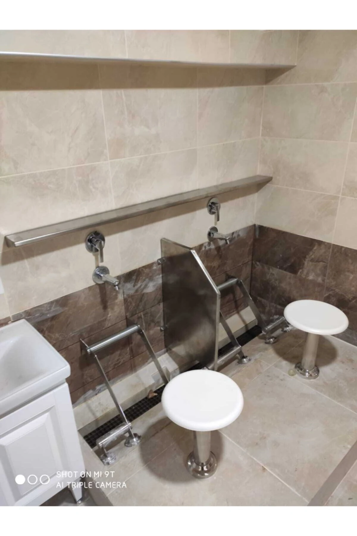 Paslanmaz Abdest Taburesi Şadırvan Oturağı Verzel Tabure