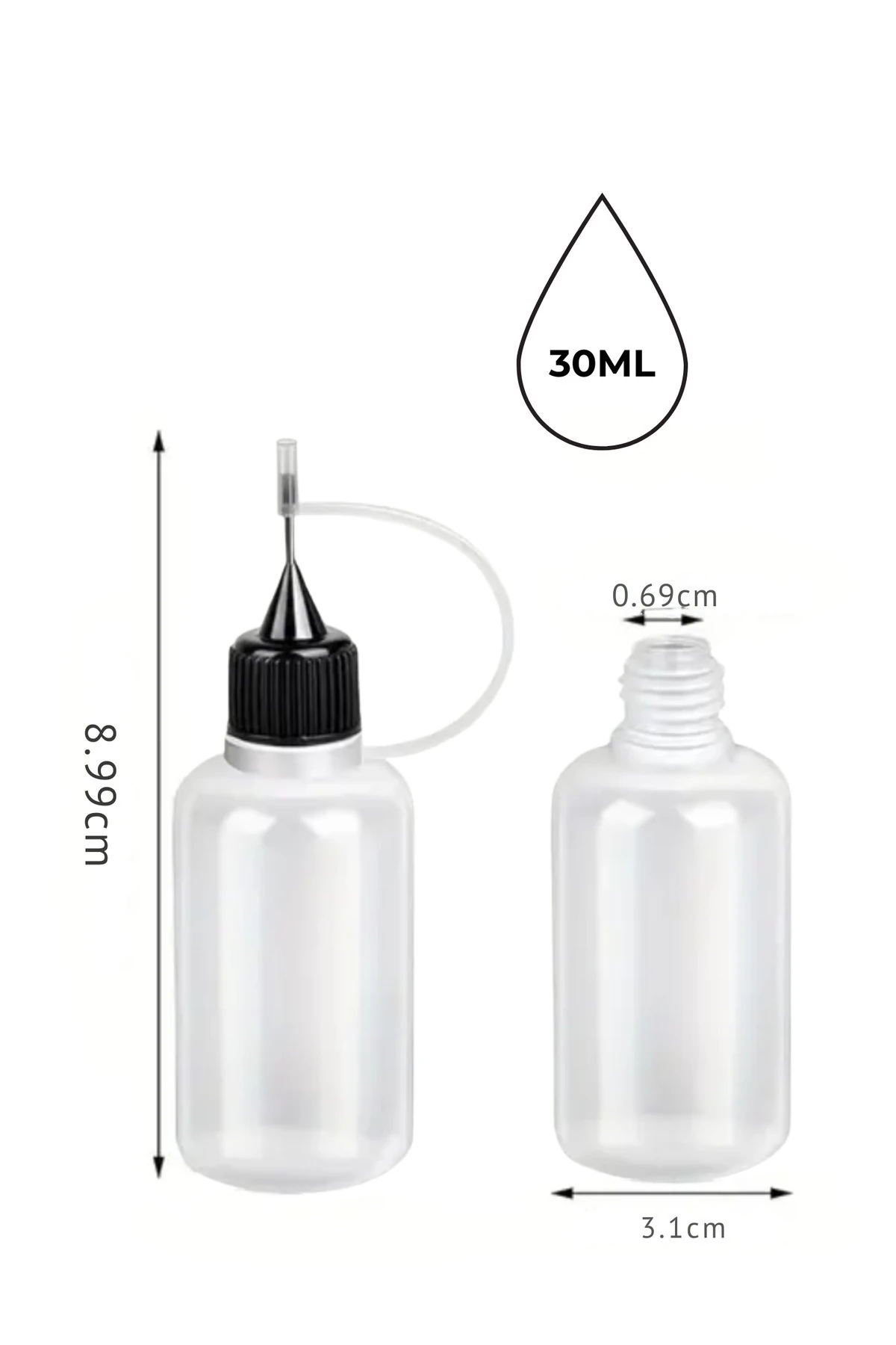 Hassas Yapıştırıcı Şişesi, İnce Uçlu İğne Uçlu Yapıştırıcı Şişesi ve Akrilik Boyama (30ml)