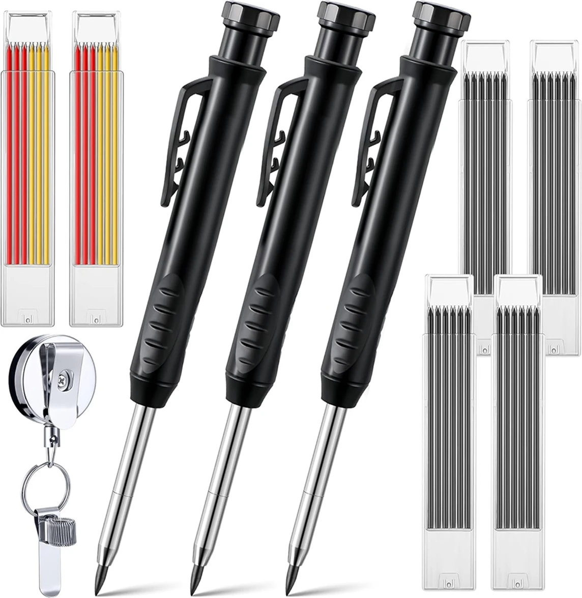 Ahşap Işleme Kalem Seti, Derin Delikli Mekanik Ahşap Işleme Kalem Seti, Ahşap Işleme Için Geri Çekilebilir Çekme Kalem Tutucu ile (Yurt Dışından)