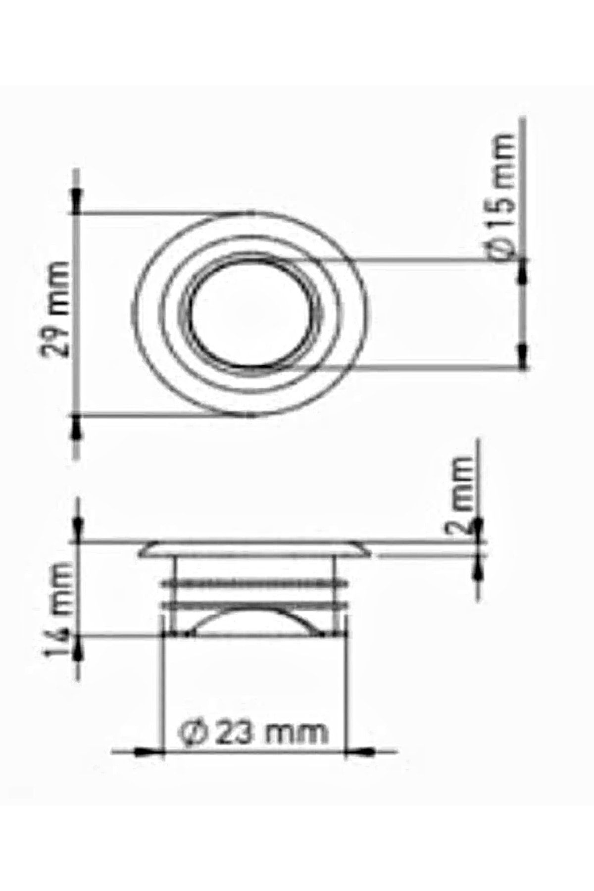 Yt112 Üniversal Lavabo Su Taşma Delik Yüzüğü Contalı